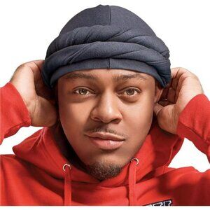 Mens Satin Turban Headwrap Soft Lightweight Hair Cap Moisture Anti Breakage